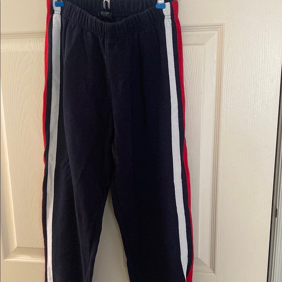 Brandy Melville Blue and Red Joggers with Tapered Ankle - Picture 3 of 7